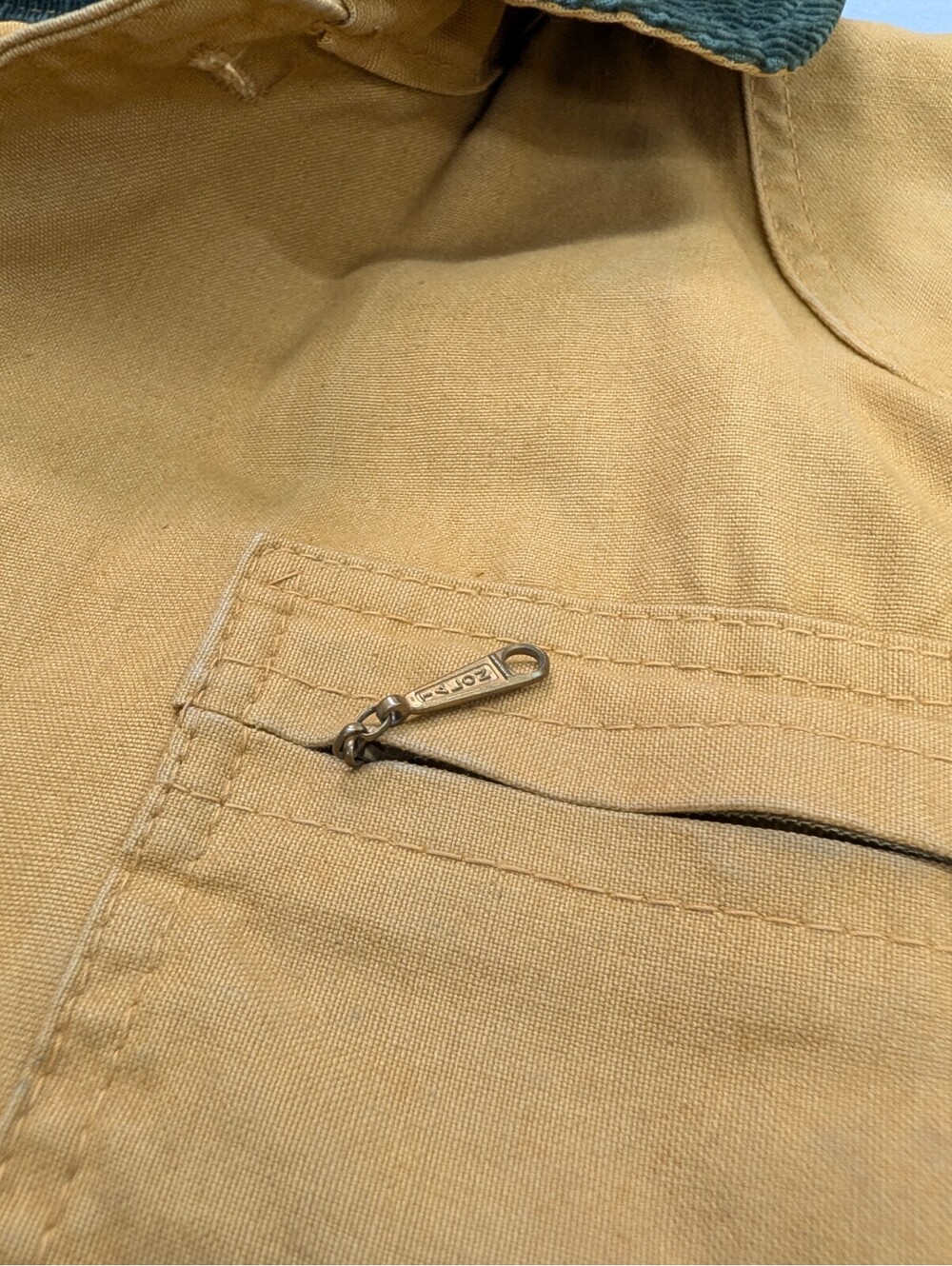 Vintage Duck Canvas Field Hunting Jacket Corduroy Talon L - Picture 7 of 10